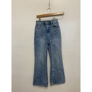 DENIM FORUM Women The Twiggy High Rise Flare 28L Cotton Blue Size 23
